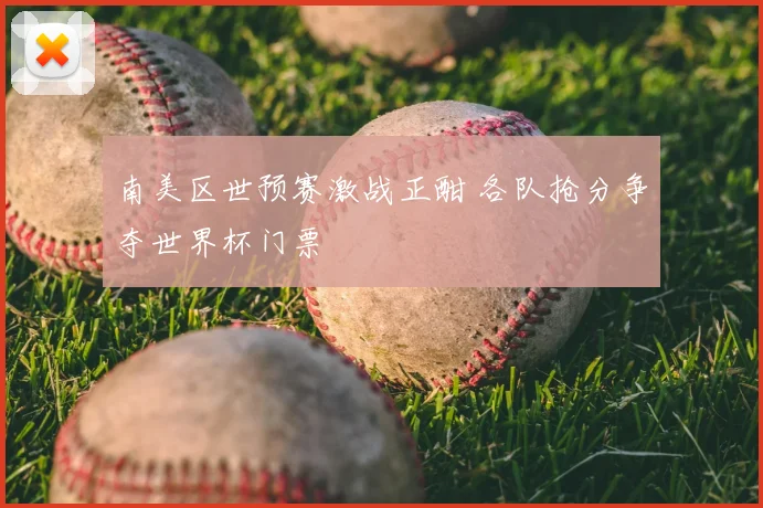 南美区世预赛激战正酣 各队抢分争夺世界杯门票