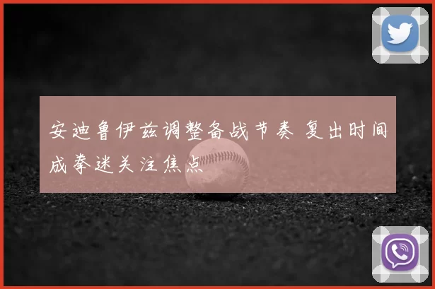 安迪鲁伊兹调整备战节奏 复出时间成拳迷关注焦点